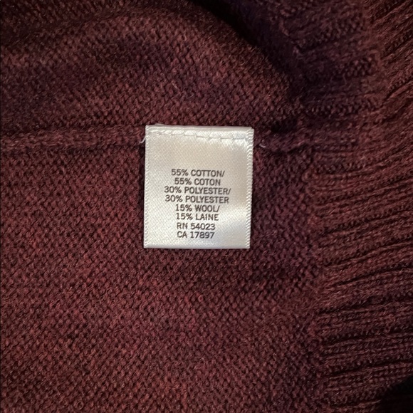 Banana Republic Men's Burgundy Wool blend Sweater - Picture 5 of 6